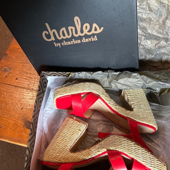 Sz 6M Red Rayna Shoes by Charles David - Picture 1 of 3
